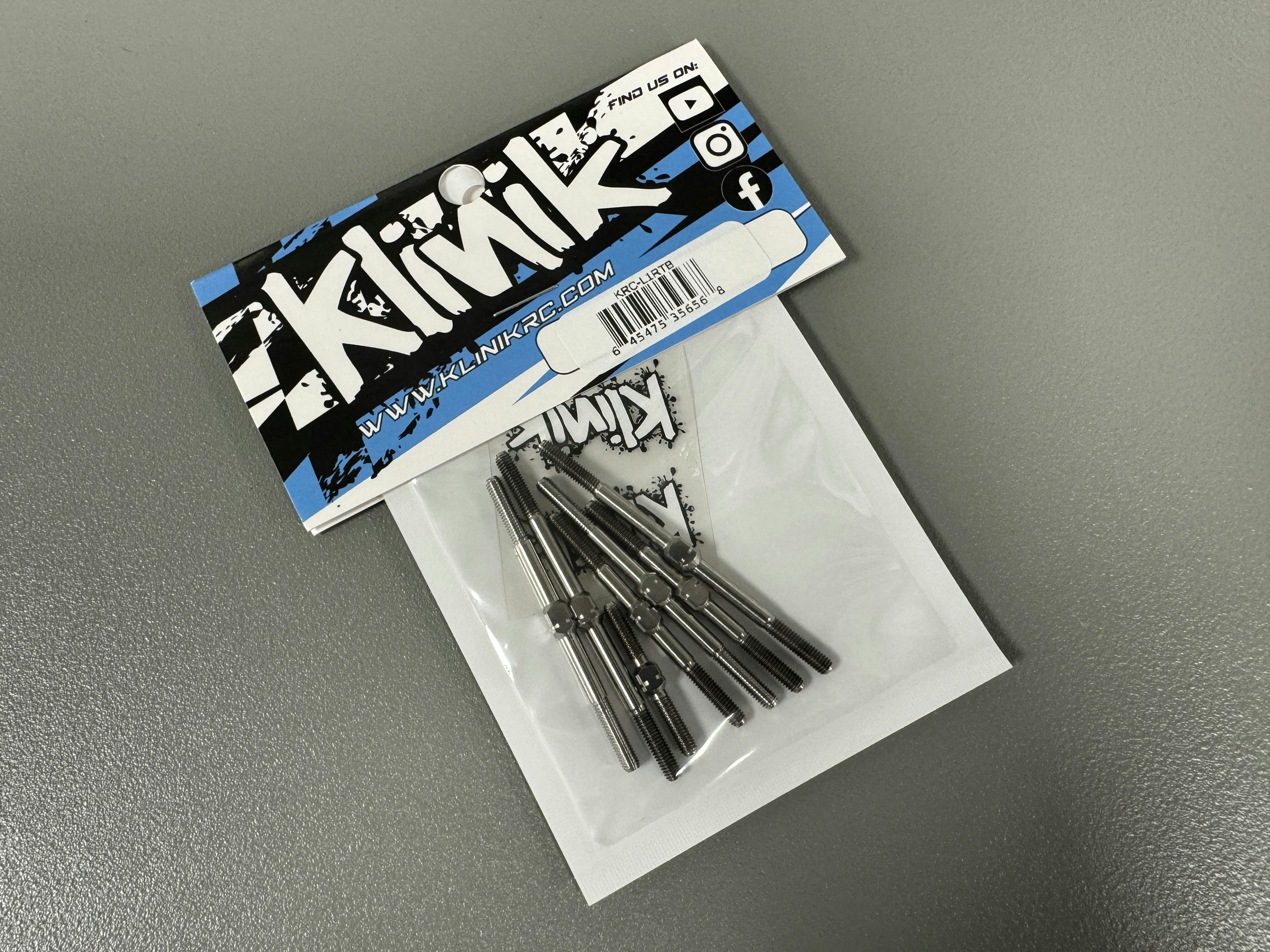 KRCXB223TB Klinik RC Titanium Turnbuckle Set Xray XB2 2023 (6pcs)